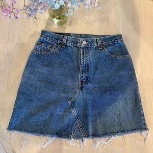 Vintage Levis Denim Skirt High Waisted